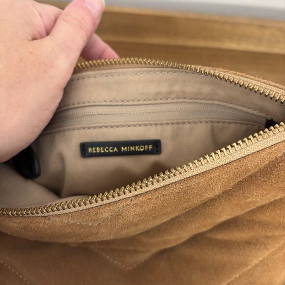 Rebecca Minkoff Tan Crossbody Bag with Gold Chain - Picture 12 of 15